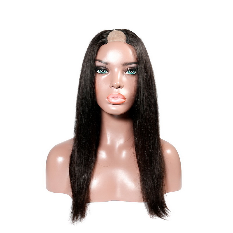 Virgin Human Hair Straight U Part Wigs - 图片 2
